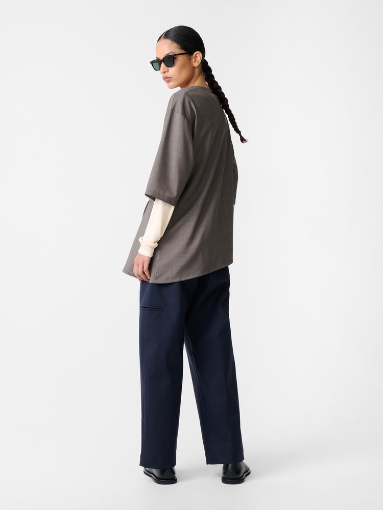 SN × MACKINTOSH TAY PANT IN NAVY