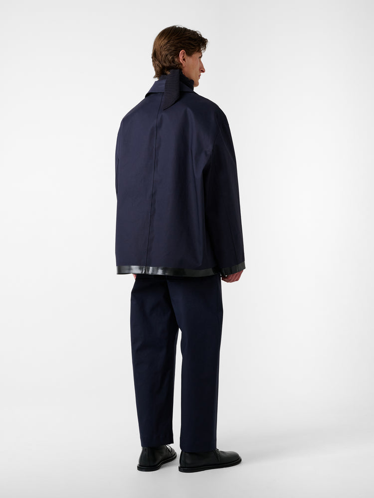 SN × MACKINTOSH TEVIOT SHORT COAT IN NAVY