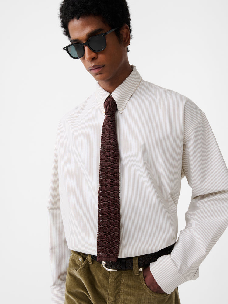 SILK TIE IN ESPRESSO