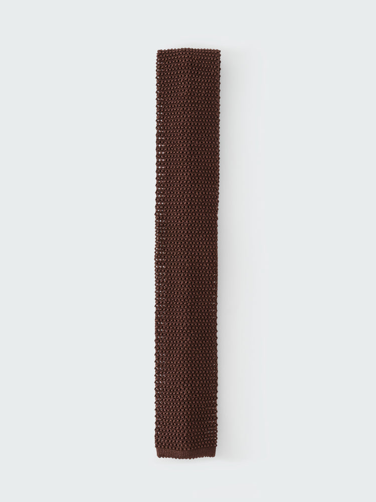 SILK TIE IN ESPRESSO