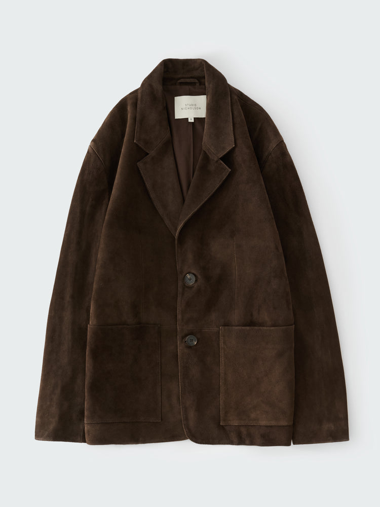 TIKO SUEDE JACKET IN ESPRESSO BROWN