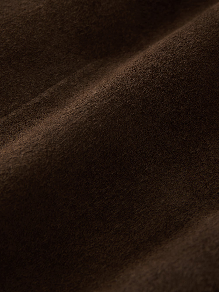 TIKO SUEDE JACKET IN ESPRESSO BROWN