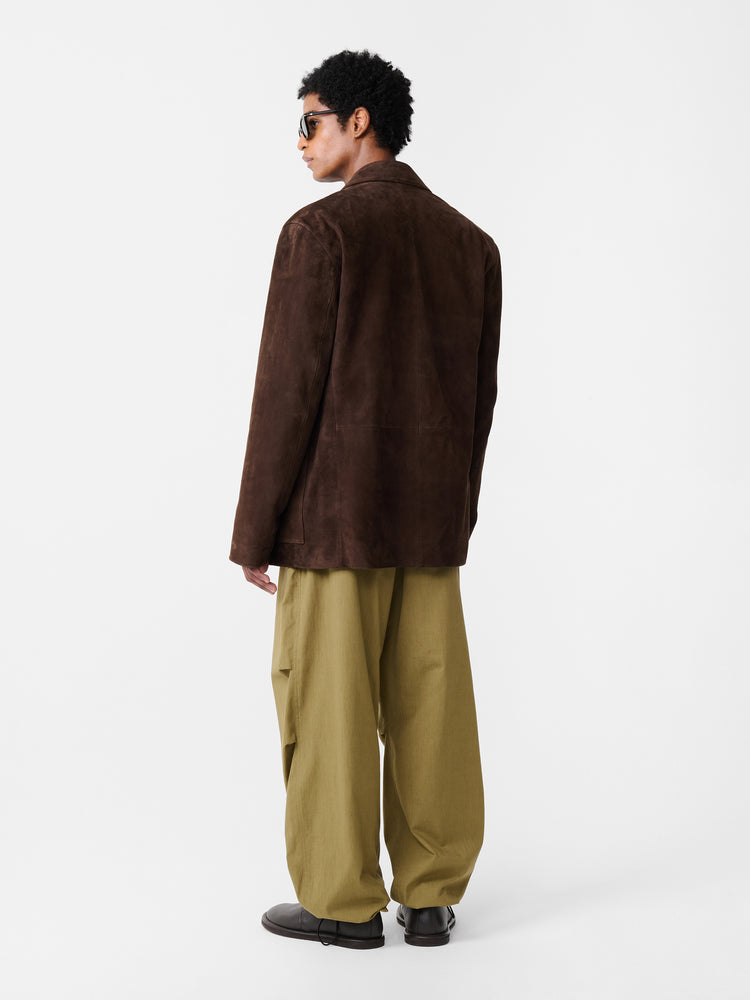 TIKO SUEDE JACKET IN ESPRESSO BROWN