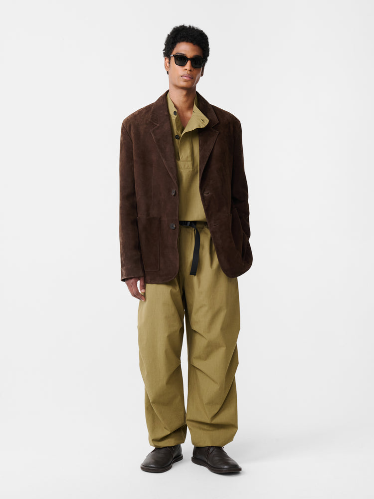 TIKO SUEDE JACKET IN ESPRESSO BROWN