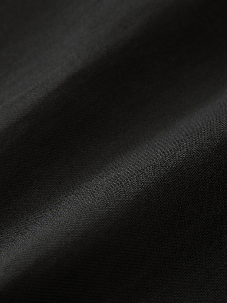 TUCK COTTON PANT IN BLACK