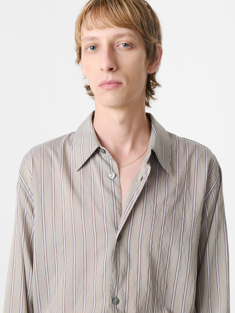 VIEW SHIRT IN PUTTY STRIPE