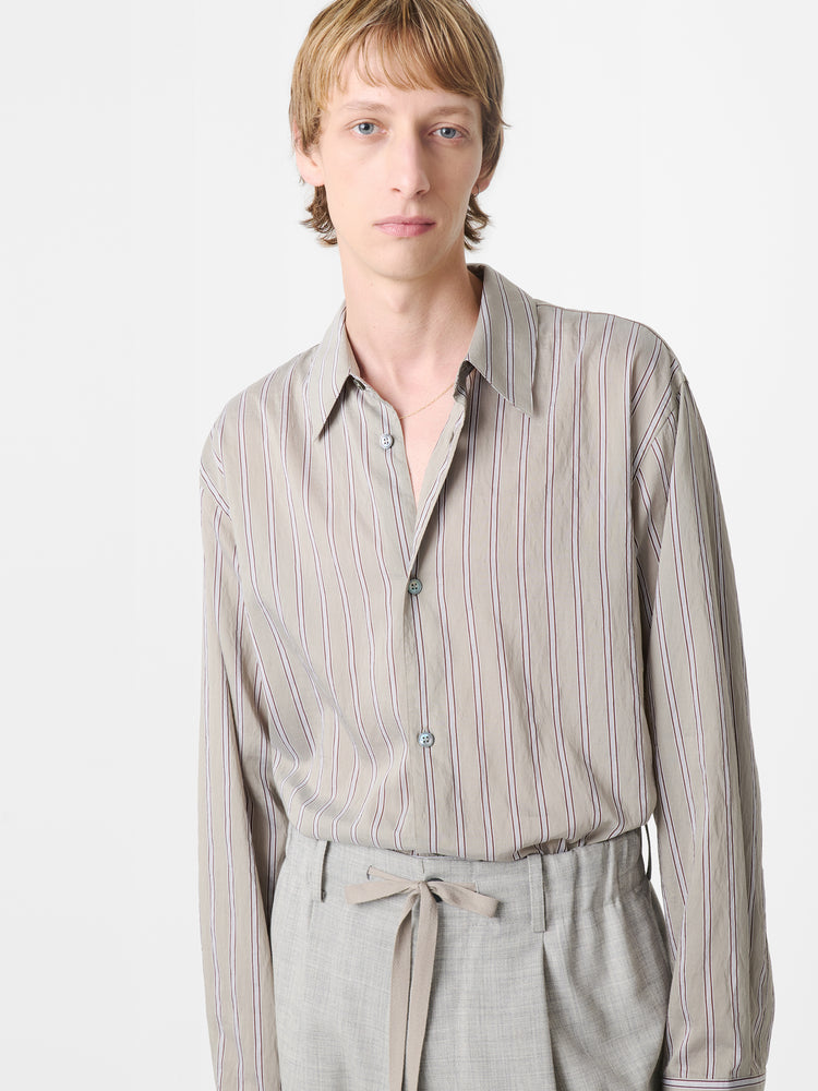 VIEW SHIRT IN PUTTY STRIPE