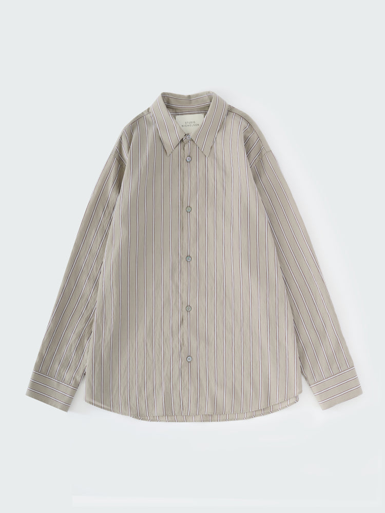 VIEW SHIRT IN PUTTY STRIPE
