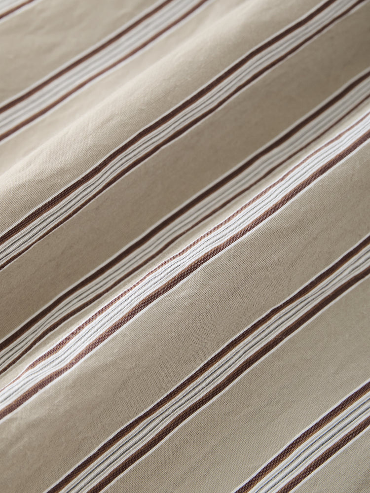 VIEW SHIRT IN PUTTY STRIPE