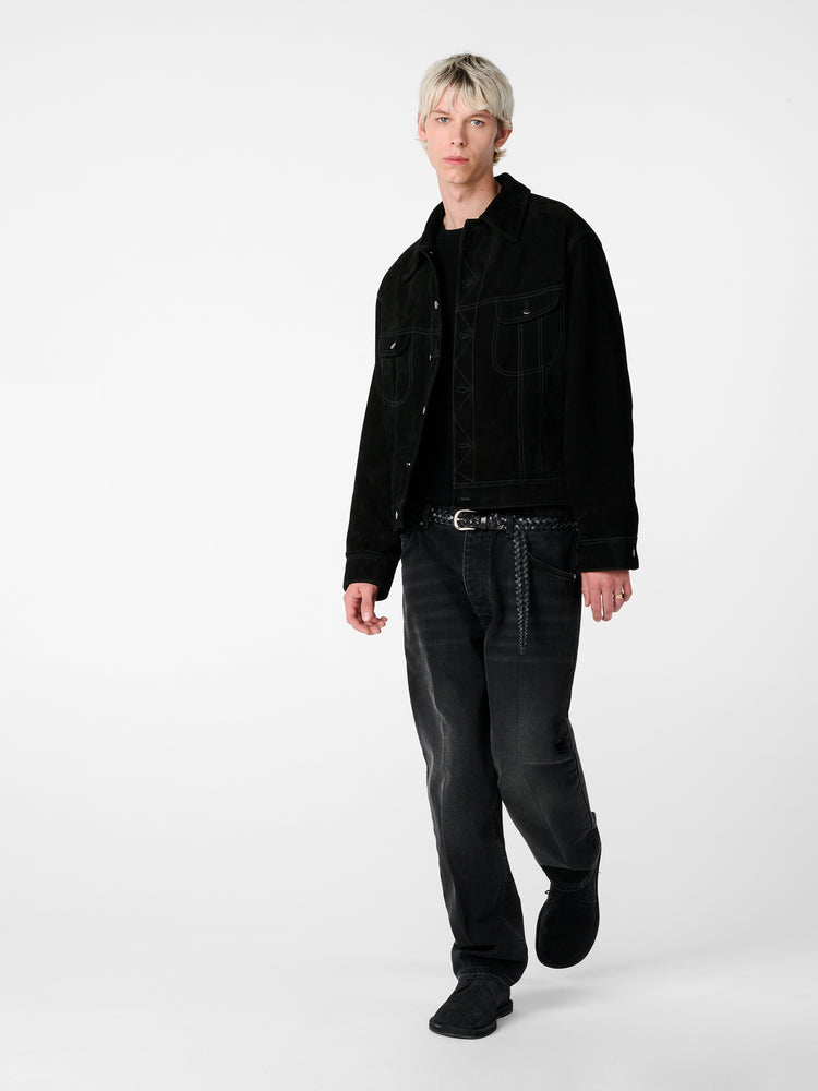 SN X AARON LEVINE WINDSLOW DENIM PANT IN BLACK COWBOY CREASE