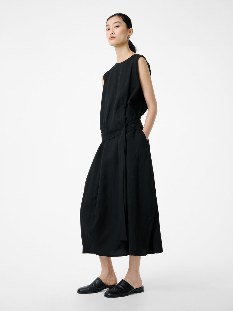 WOLD DRESS IN BLACK