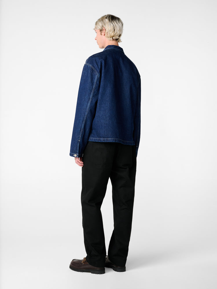 SN X AARON LEVINE YORK DENIM POPOVER SHIRT IN INDIGO WASH