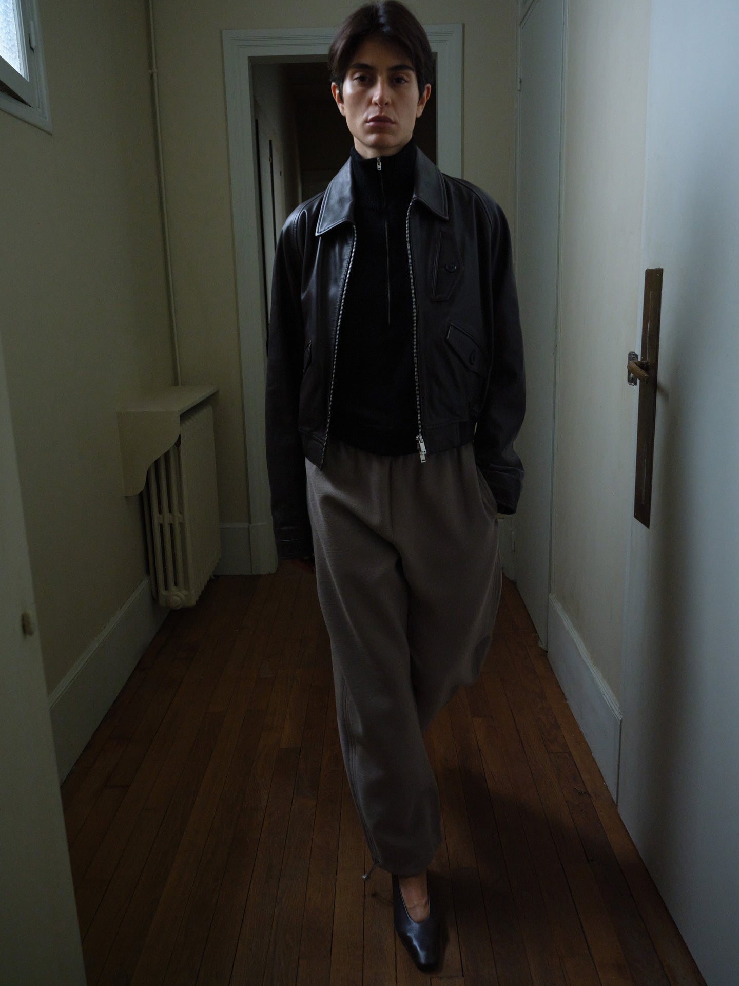 FARR WOOL DRAWSTRING PANT IN TAUPE