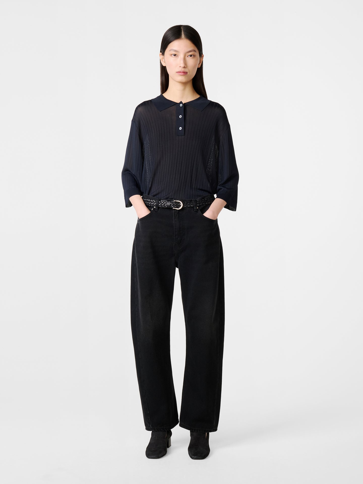DENJO DENIM PANT IN WASHED BLACK