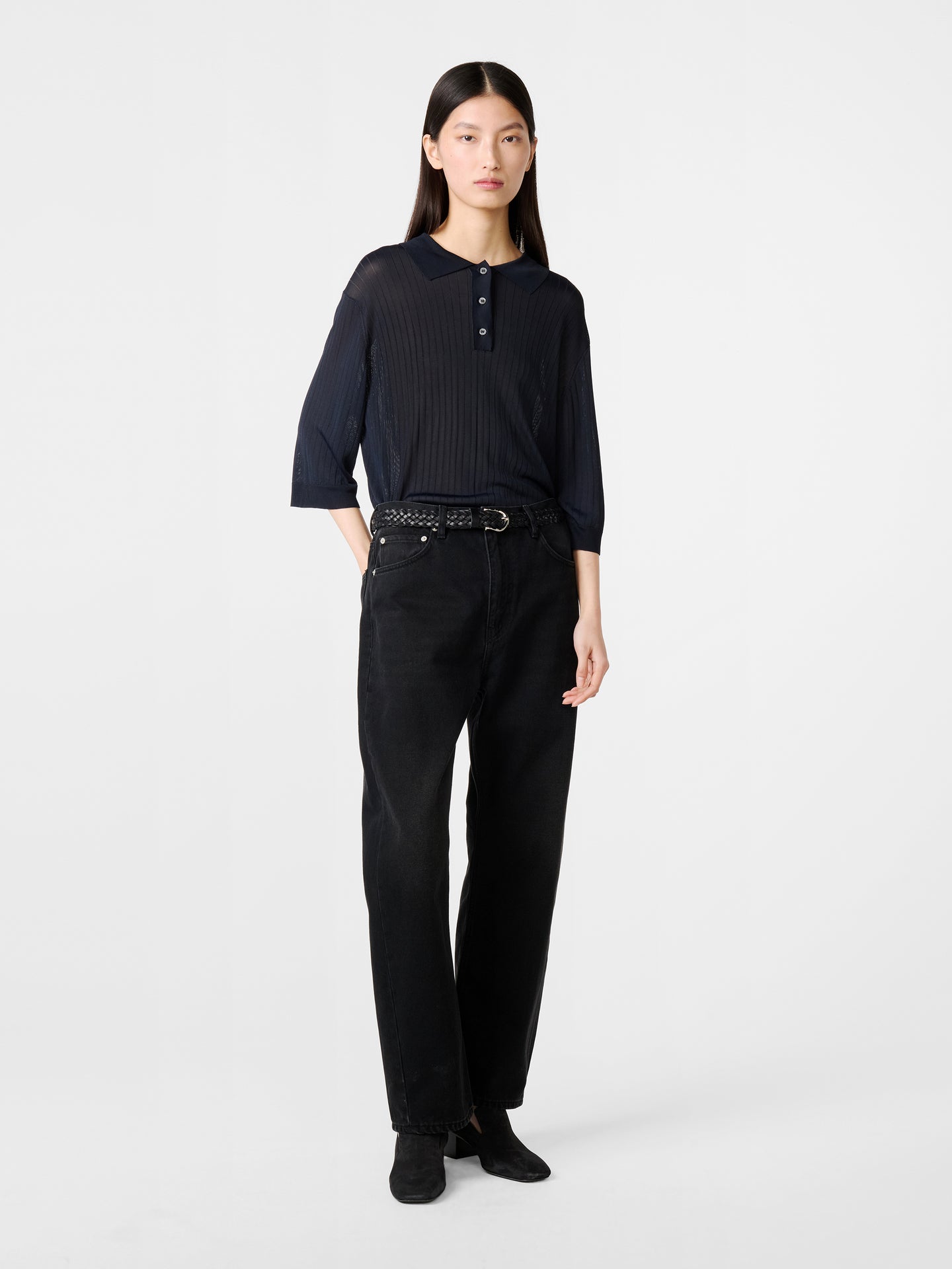 DENJO DENIM PANT IN WASHED BLACK