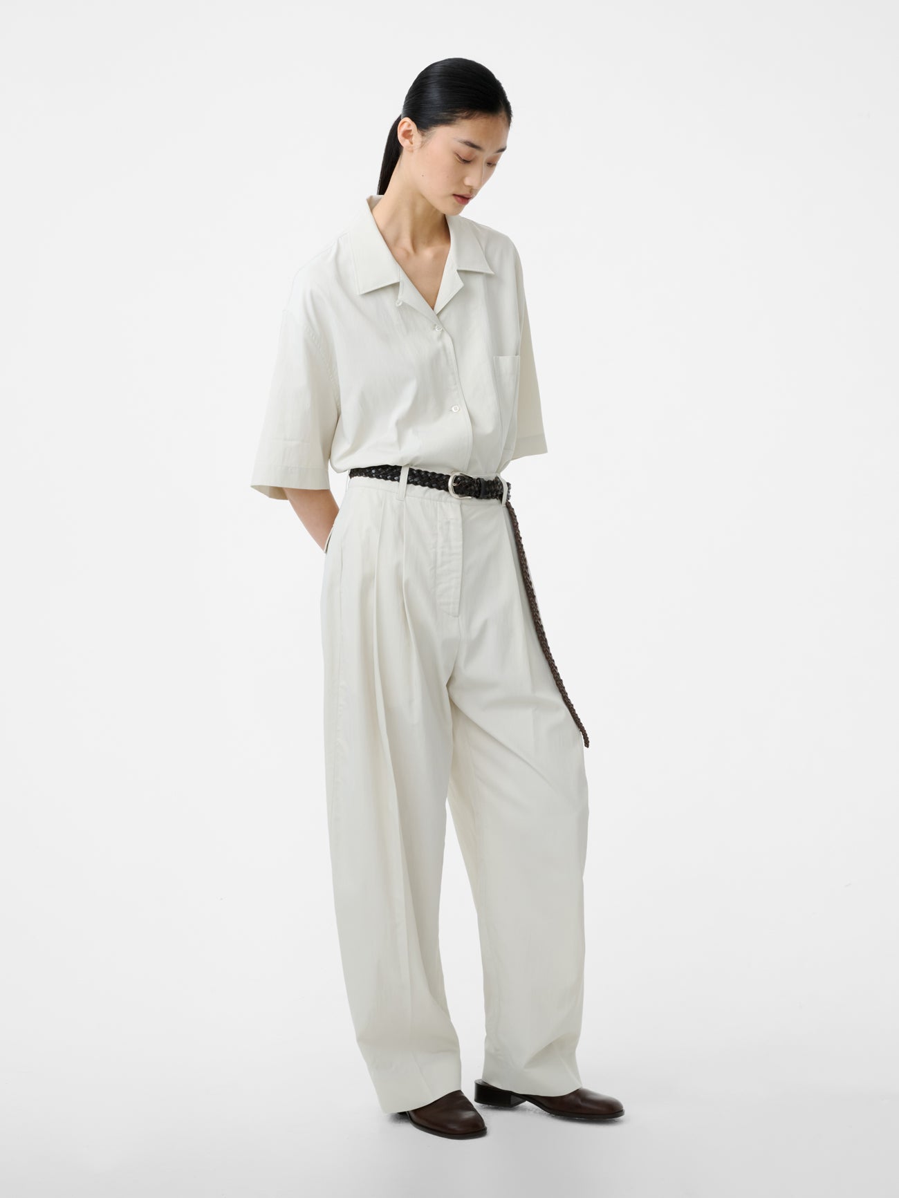 ACUNA VISCOSE PANT IN BONE