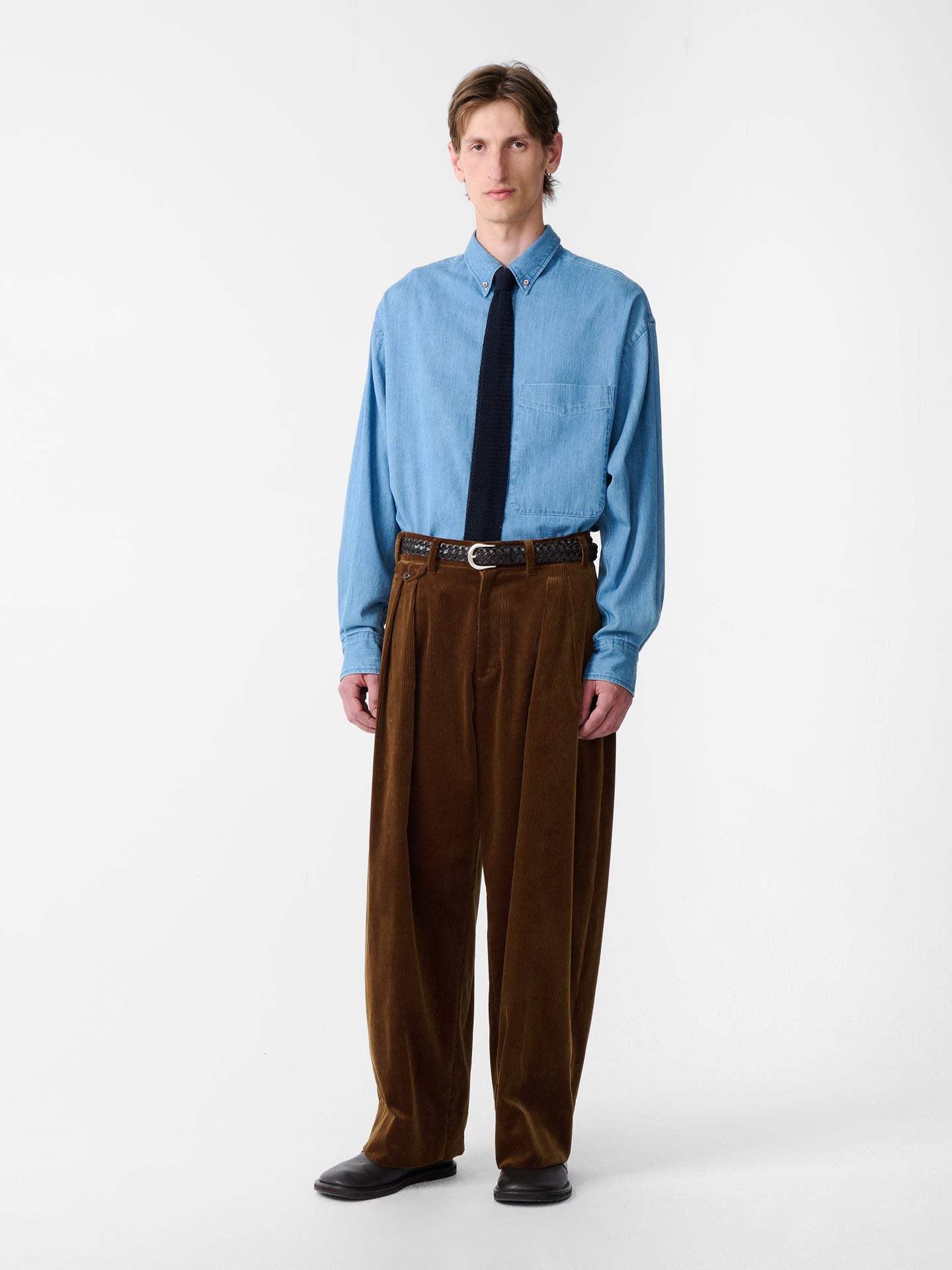SN X BEAMS PLUS ALVY DOUBLE PLEAT PANT IN TOFFEE