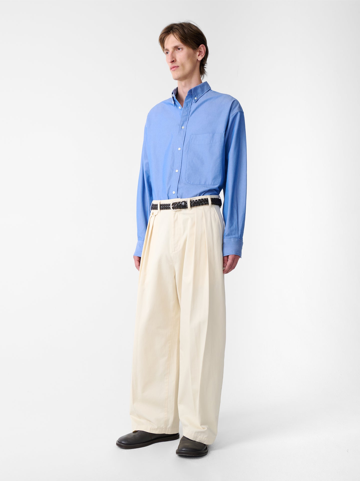 SN X BEAMS PLUS ALVY DOUBLE PLEAT PANT IN CREAM