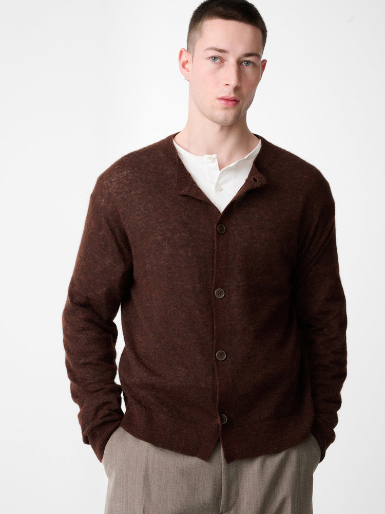ANDRES CARDIGAN IN CHESTNUT