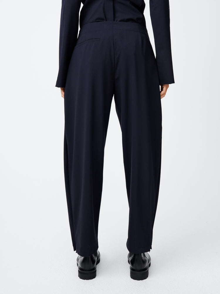 AWE TROPICAL WOOL PANT IN DARKEST NAVY