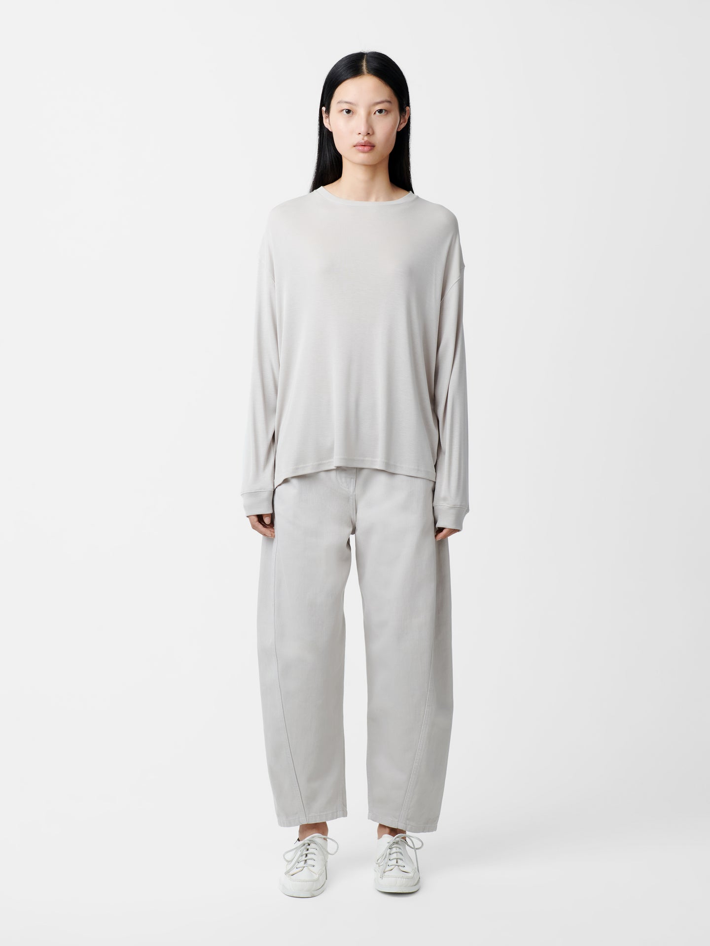 AKERMAN DENIM PANT IN BONE GREY