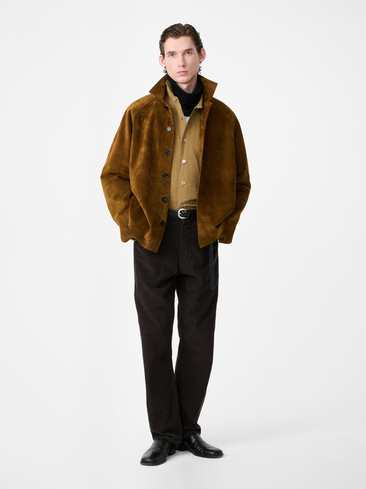 BOWE SUEDE JACKET IN MUSTARD