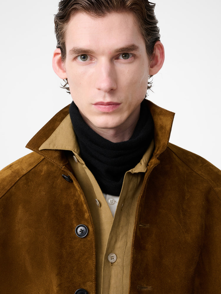 BOWE SUEDE JACKET IN MUSTARD
