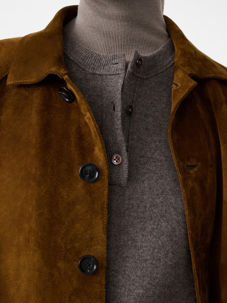 BOWE SUEDE JACKET IN MUSTARD