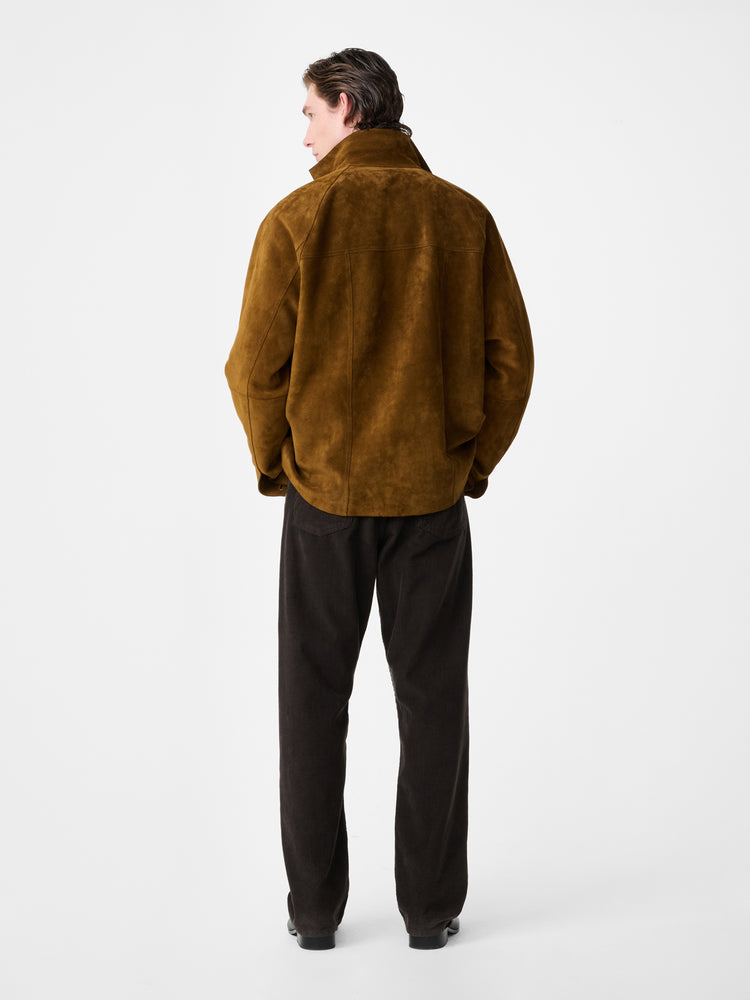 BOWE SUEDE JACKET IN MUSTARD