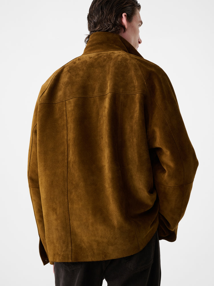 BOWE SUEDE JACKET IN MUSTARD