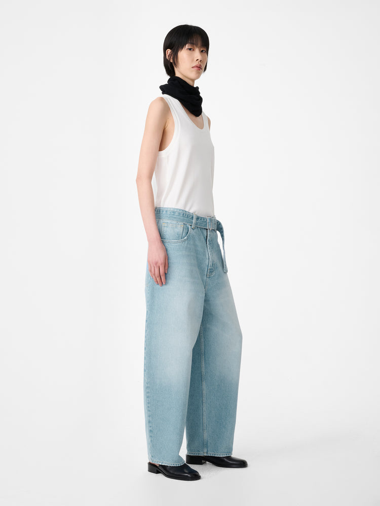 CAHUN DENIM PANT IN BLEACHED WASH