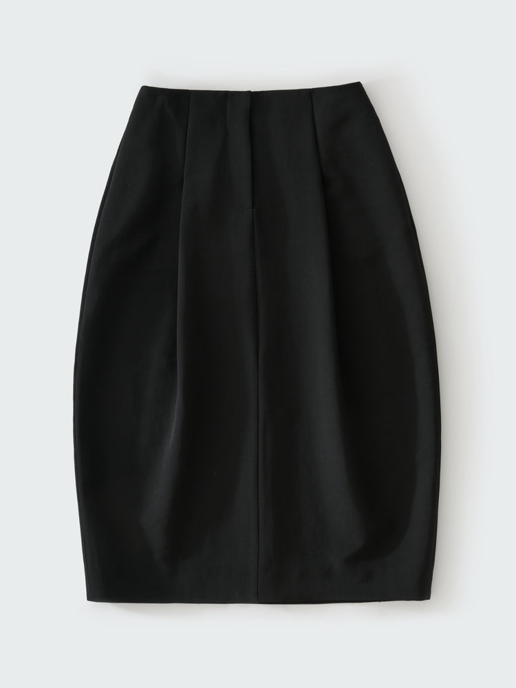 CARSON WOOL SKIRT IN BLACK