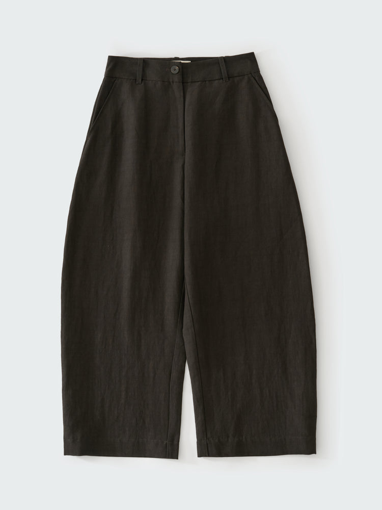 CHALCO LINEN PANT IN BLACK GRAPE