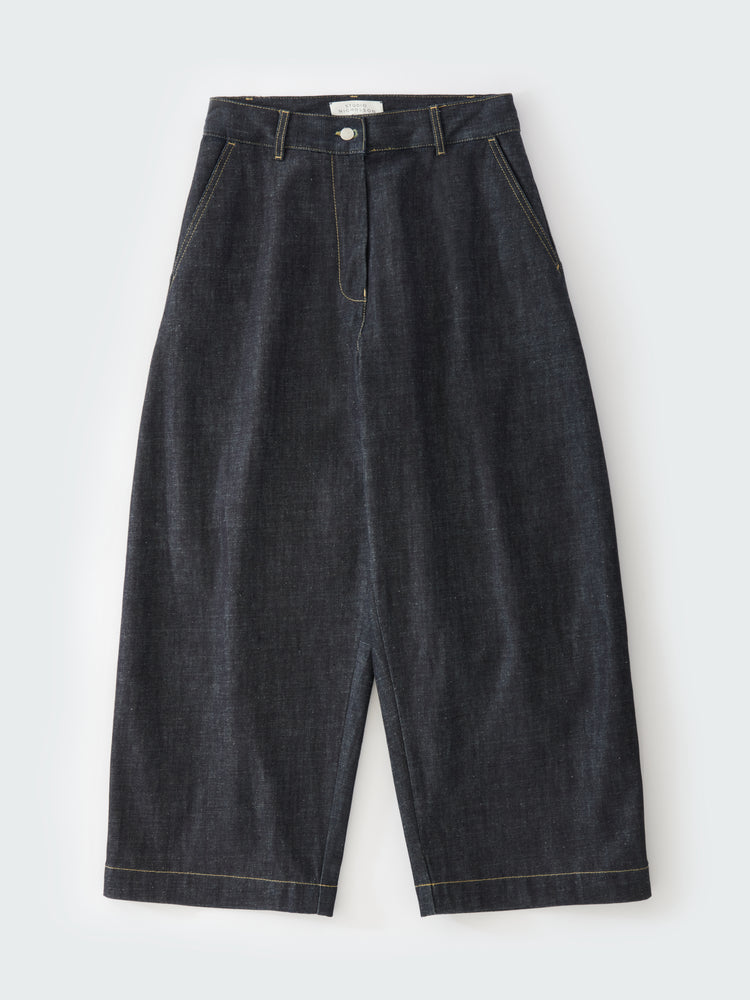 CHALCO WIDE LEG DENIM PANT IN RAW INDIGO