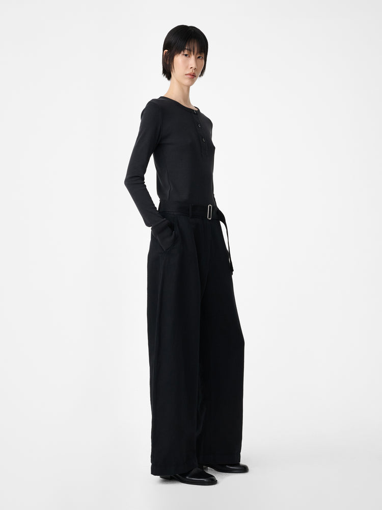 CHATTO BELTED PANT IN BLACK