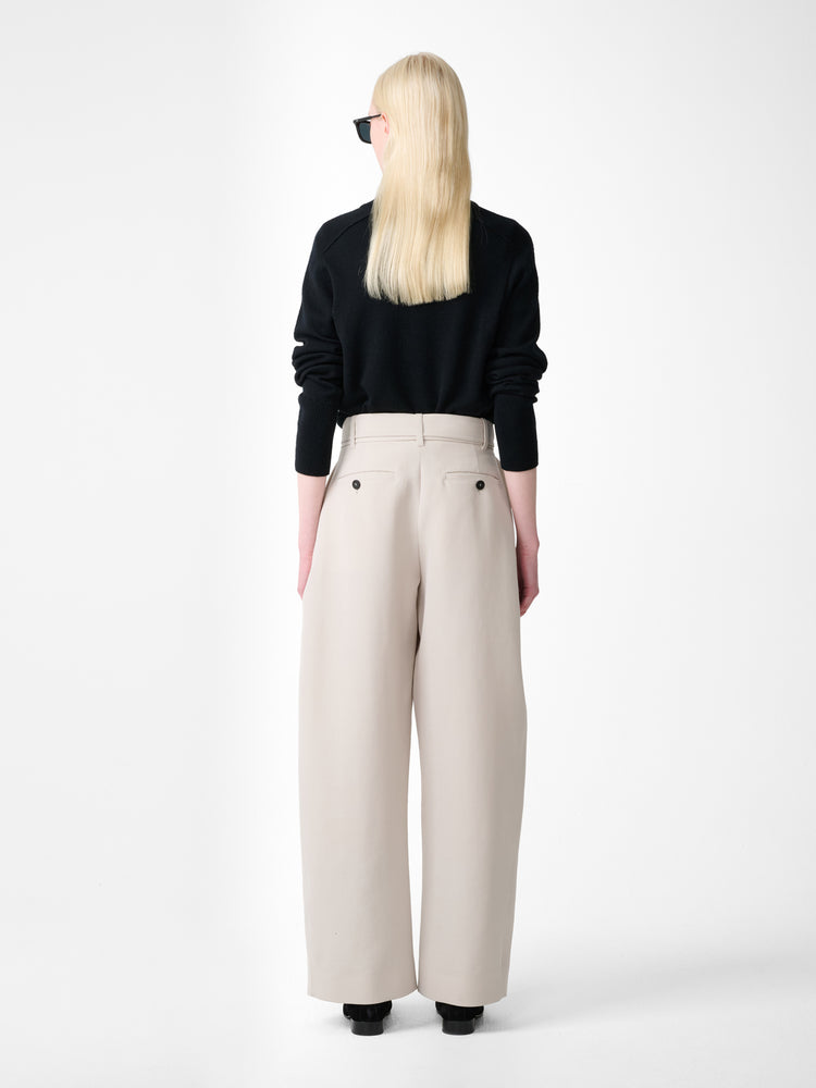 CHATTO WOOL BELTED  PANT IN PUTTY