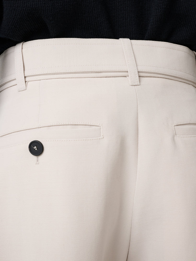 CHATTO WOOL BELTED  PANT IN PUTTY