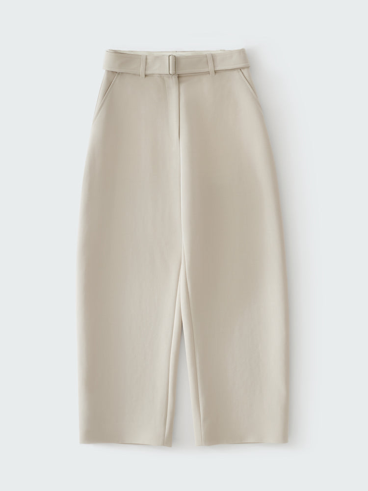 CHATTO WOOL BELTED  PANT IN PUTTY