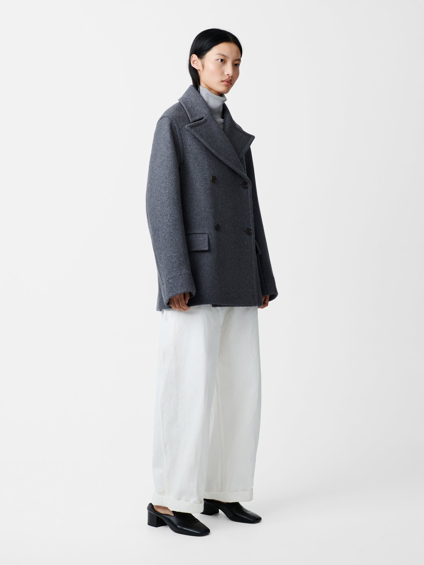 COLES COAT IN GRAY MELANGE