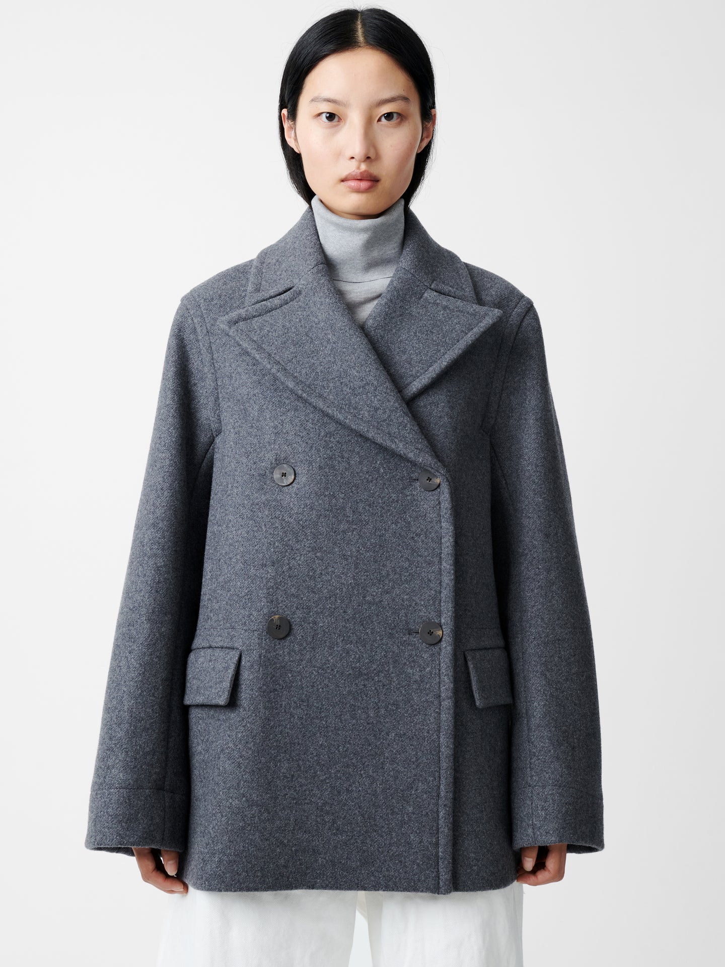 COLES COAT IN GRAY MELANGE