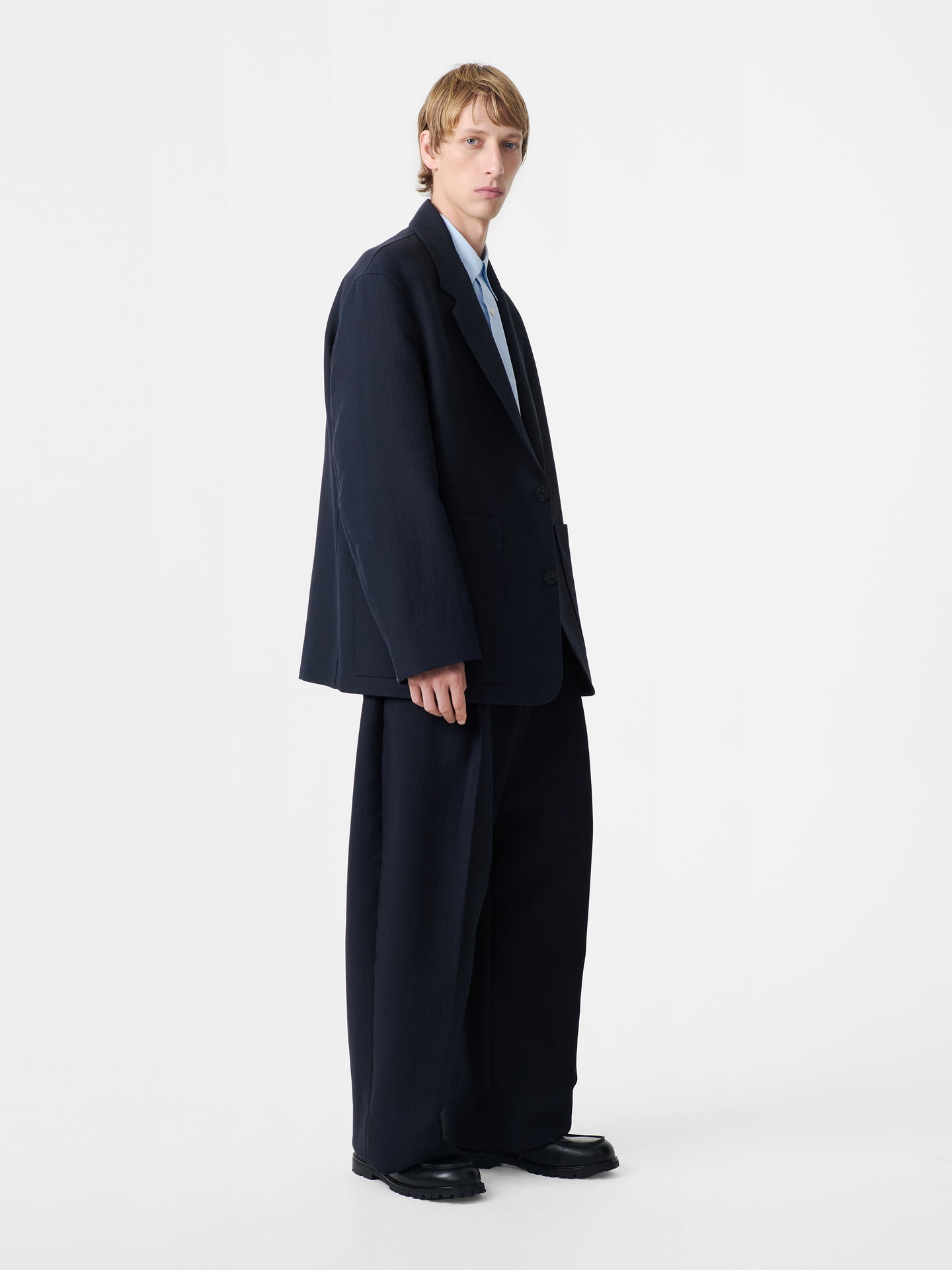 CONDE DOUBLE COTTON JACKET IN DARKEST NAVY