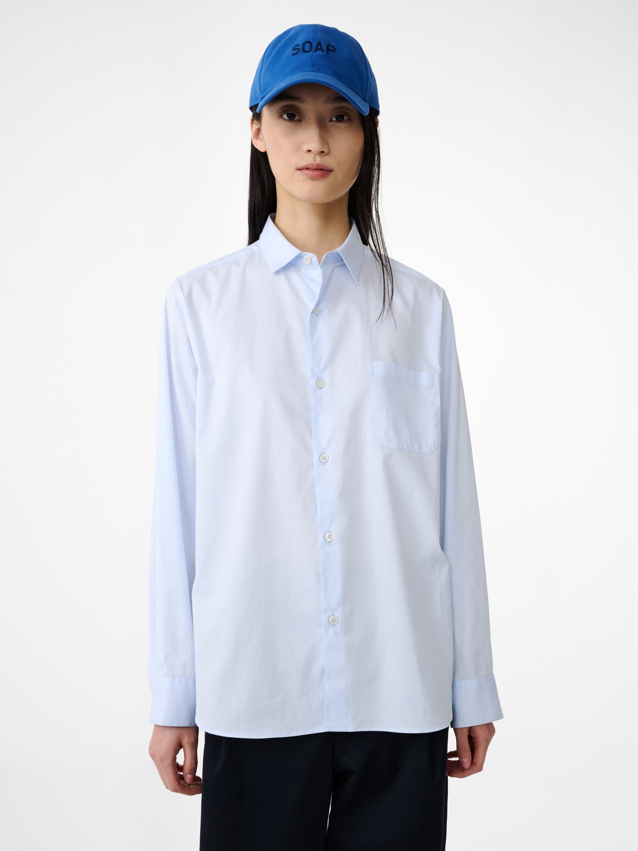 SN × PERFUMER H CYCLAMEN SHIRT IN LIGHT BLUE