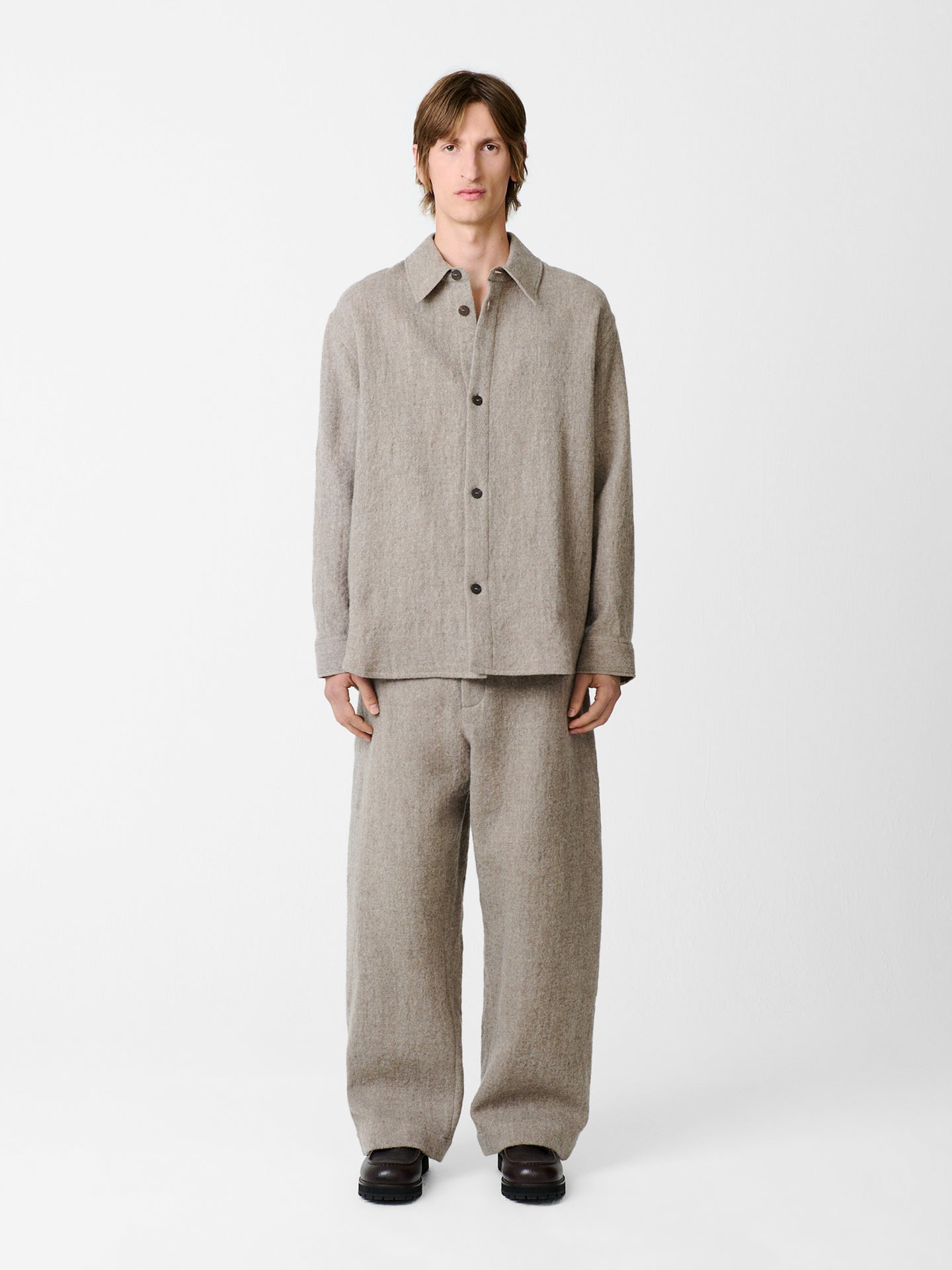 DECK WOOL SHIRT IN FEATHER