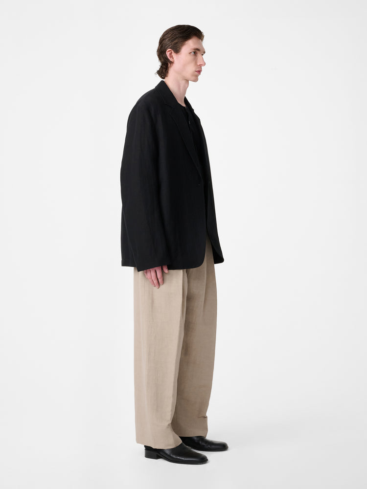 DENISON LINEN JACLET IN BLACK