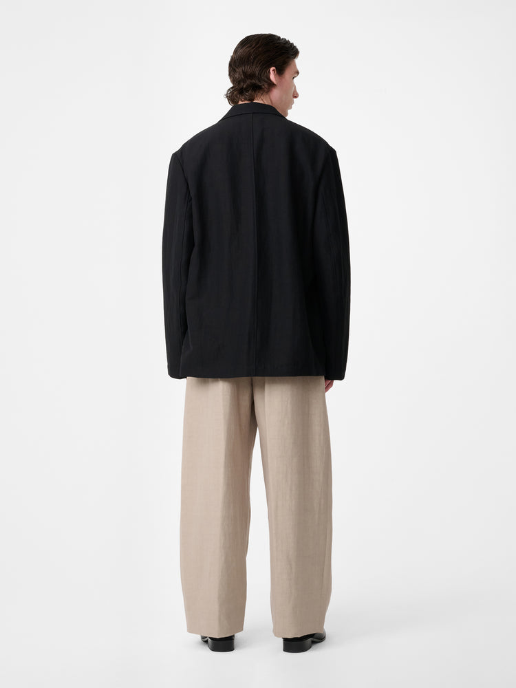 DENISON LINEN JACLET IN BLACK