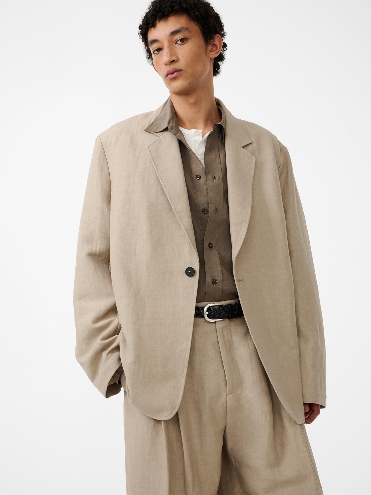 DENISON LINEN JACLET IN SAND