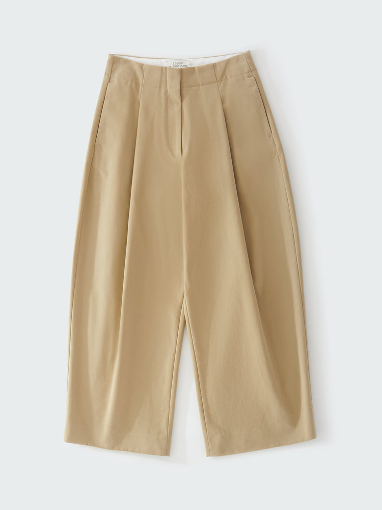 DORDONI PLEATED PANT IN TAN