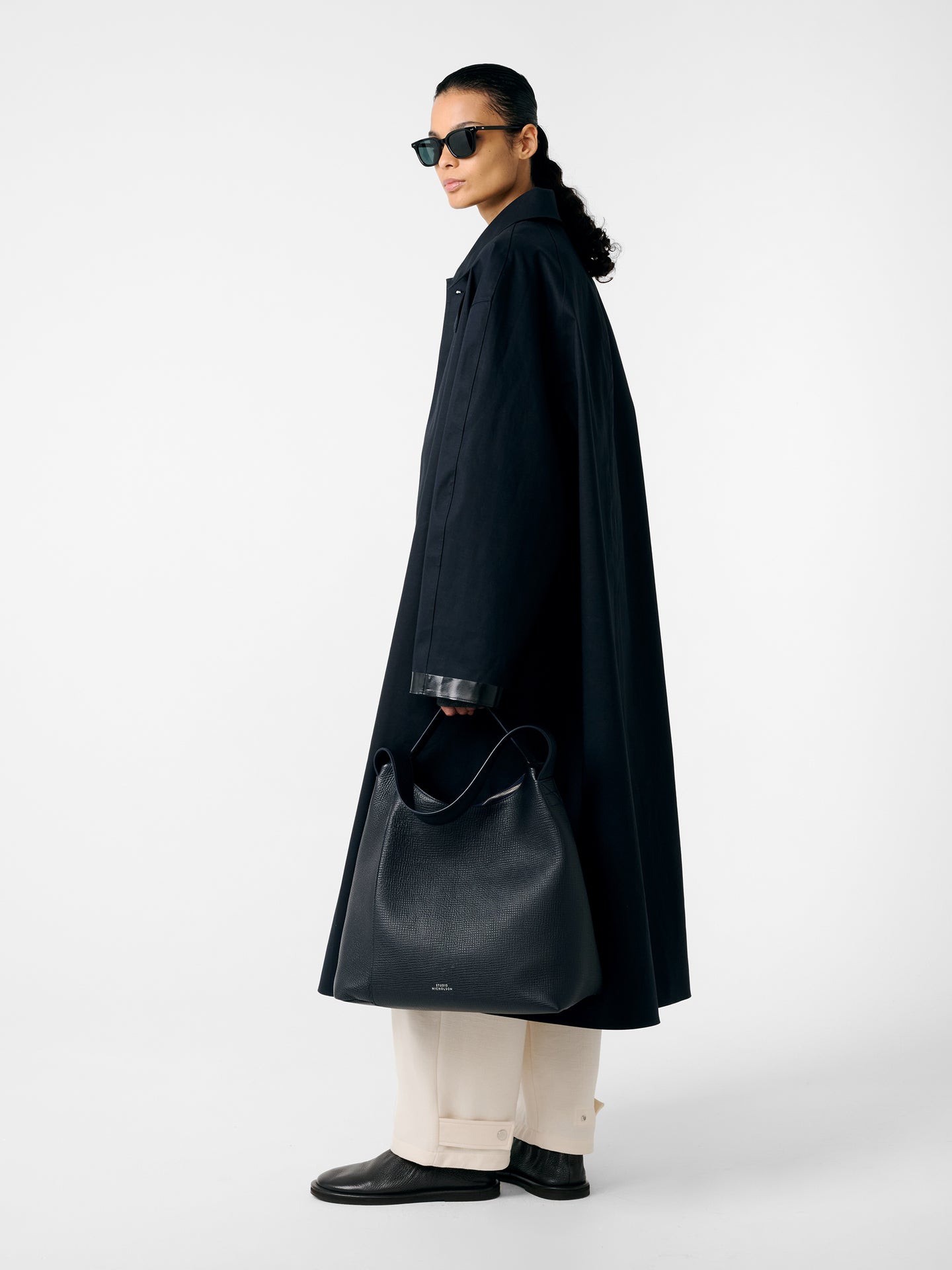 SN × MACKINTOSH ETTRICK MAC COAT IN NAVY