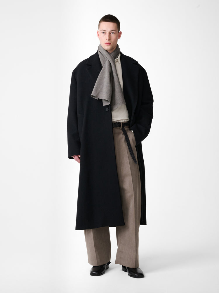 FREEMAN WOOL COAT IN BLACK