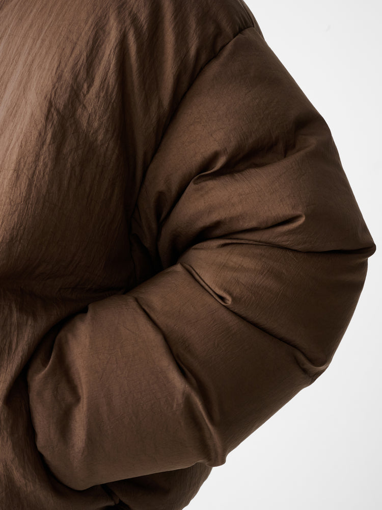 FRYE DOWN BOMBER JACKET IN BARK